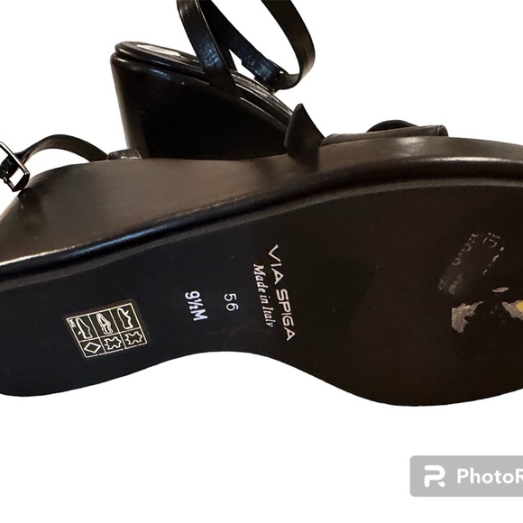 New VIA SPIGA PANDI Black Kerala calf platform shoes. Size 9.5 - Picture 3 of 3
